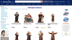 Memorials - Fiberglass Angel Statues