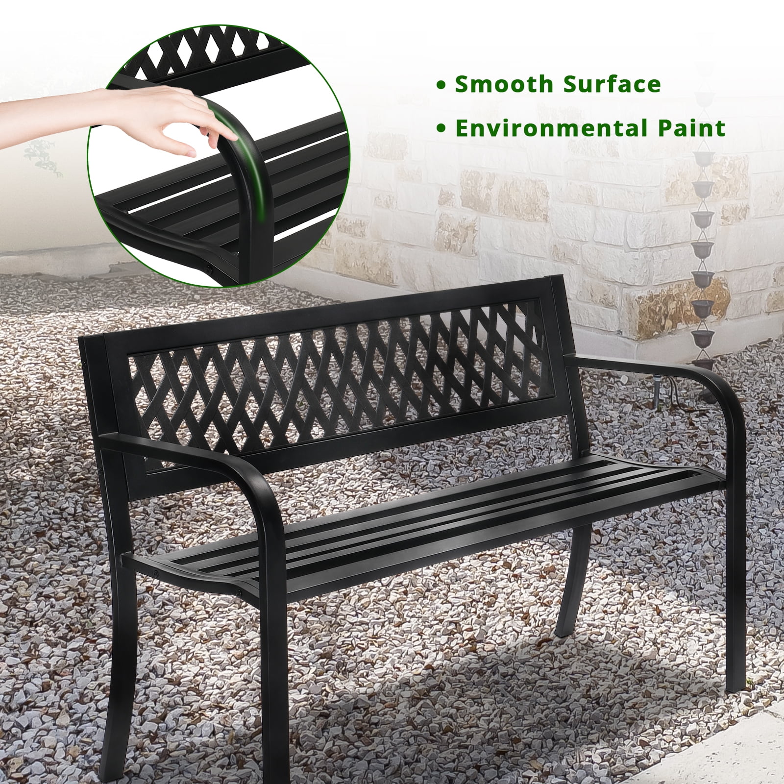 An application scenario or product detail of metal patio bench - Image 6