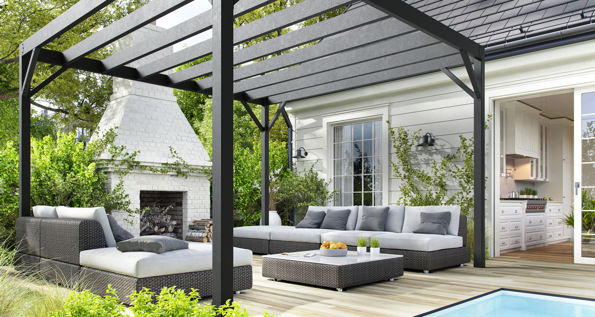 An application scenario or product detail of metal pergola - Image 2