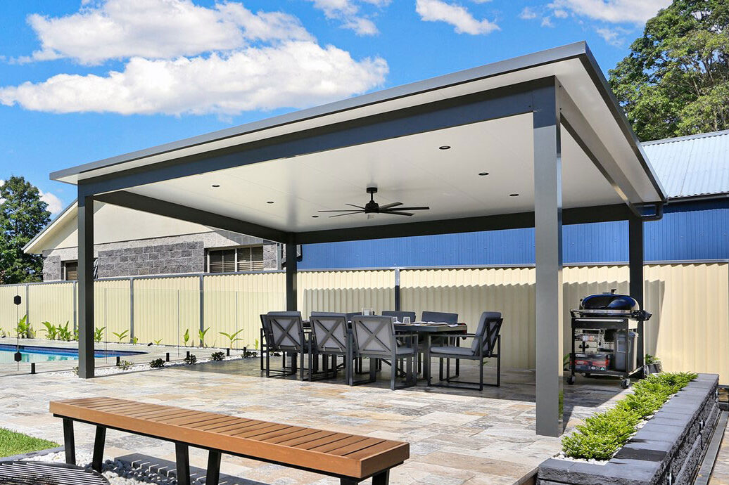 An application scenario or product detail of metal pergola with roof - Image 2