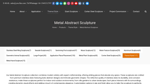 Metal Abstract Sculpture - Premium Stainless Steel Artistry