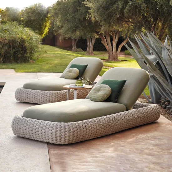 An application scenario or product detail of modern outdoor chaise lounge - Image 12