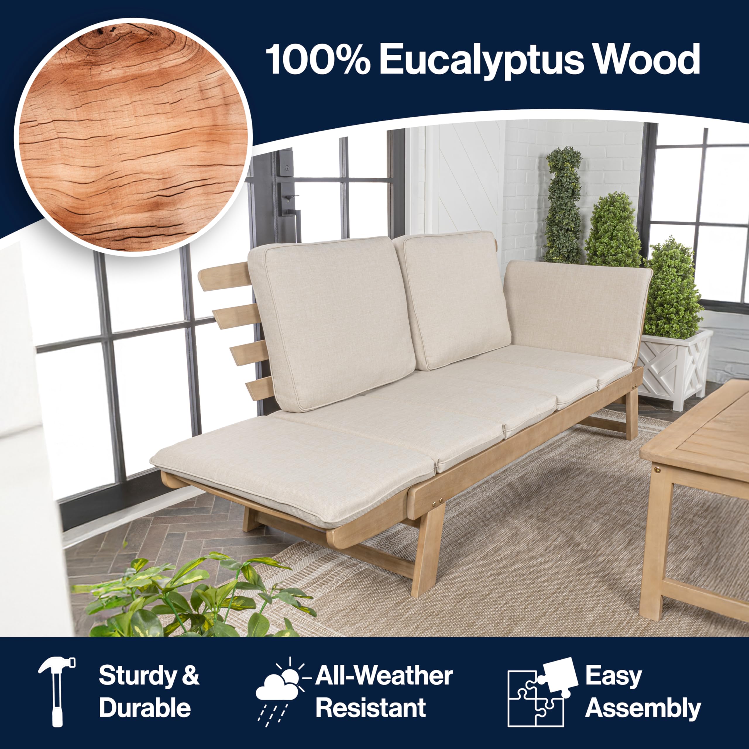 An application scenario or product detail of modern outdoor daybed - Image 12