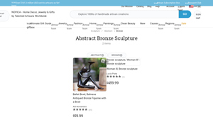 NOVICA - Unique Abstract Bronze Sculptures