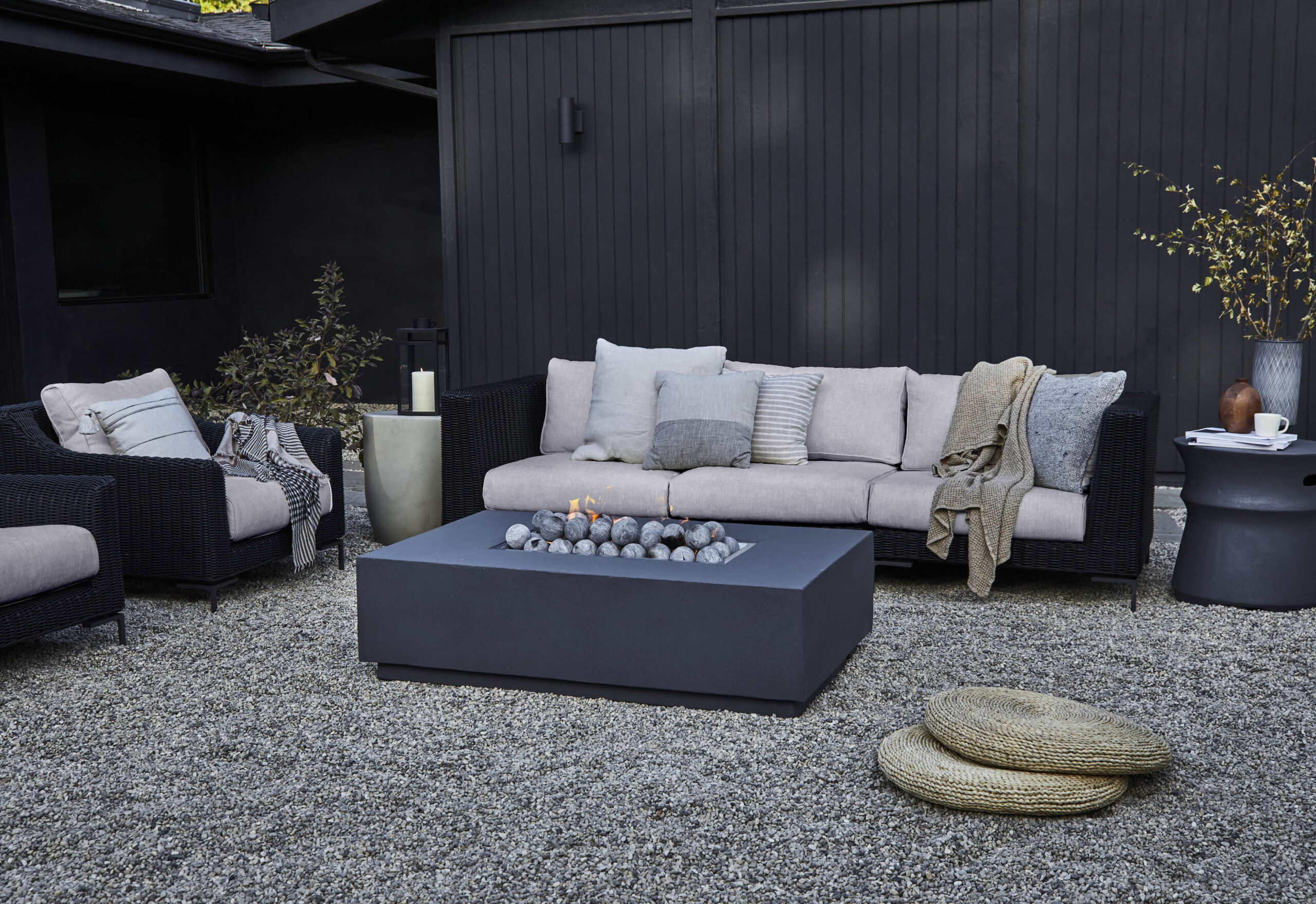 An application scenario or product detail of outdoor black wicker sofa - Image 24