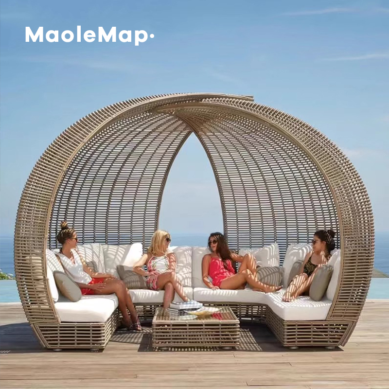 An application scenario or product detail of ​Outdoor Cabana Daybed - Image 19