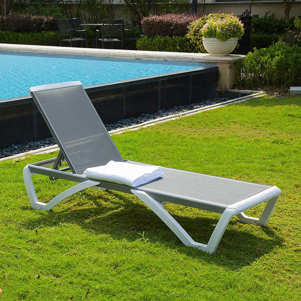 An application scenario or product detail of outdoor chaise lounge with armrests - Image 14