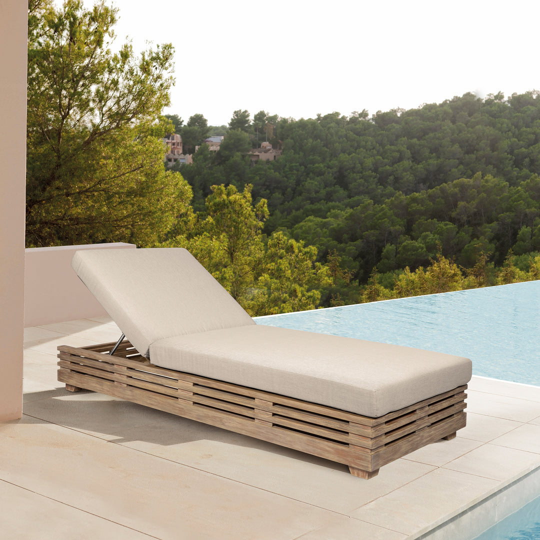 An application scenario or product detail of outdoor chaise lounge with armrests - Image 16