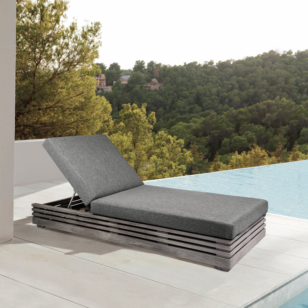 An application scenario or product detail of outdoor chaise lounge with armrests - Image 23