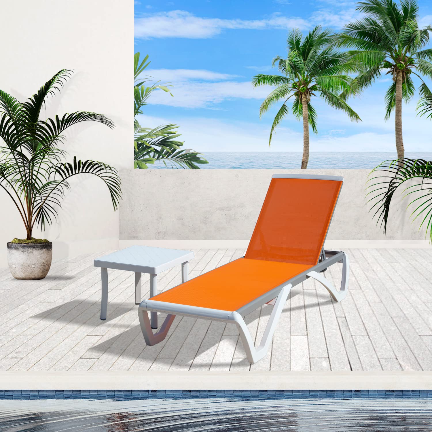An application scenario or product detail of outdoor chaise lounger - Image 3