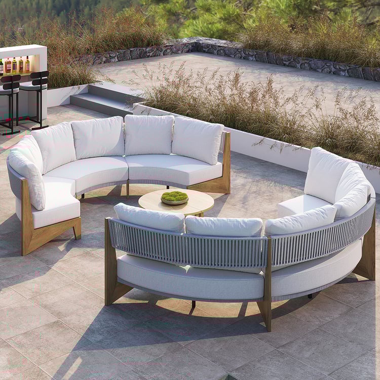 An application scenario or product detail of outdoor curved sofa - Image 16