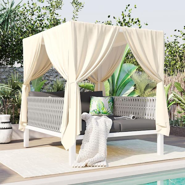 An application scenario or product detail of outdoor daybeds with canopy - Image 1