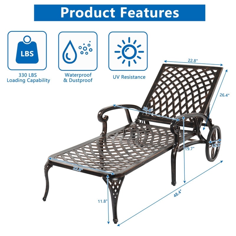 An application scenario or product detail of outdoor metal chaise lounge - Image 13