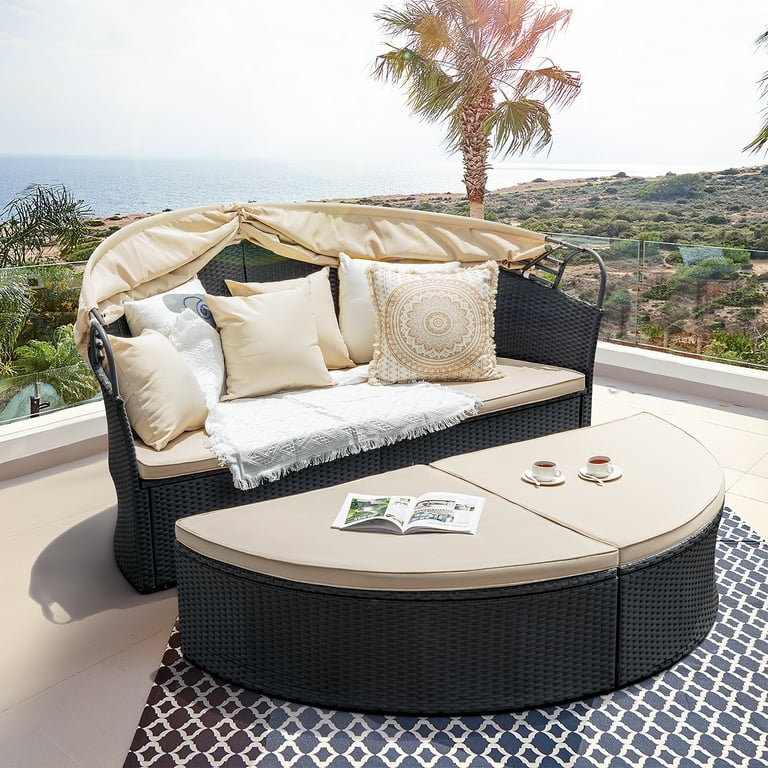 An application scenario or product detail of outdoor patio furniture daybed - Image 4