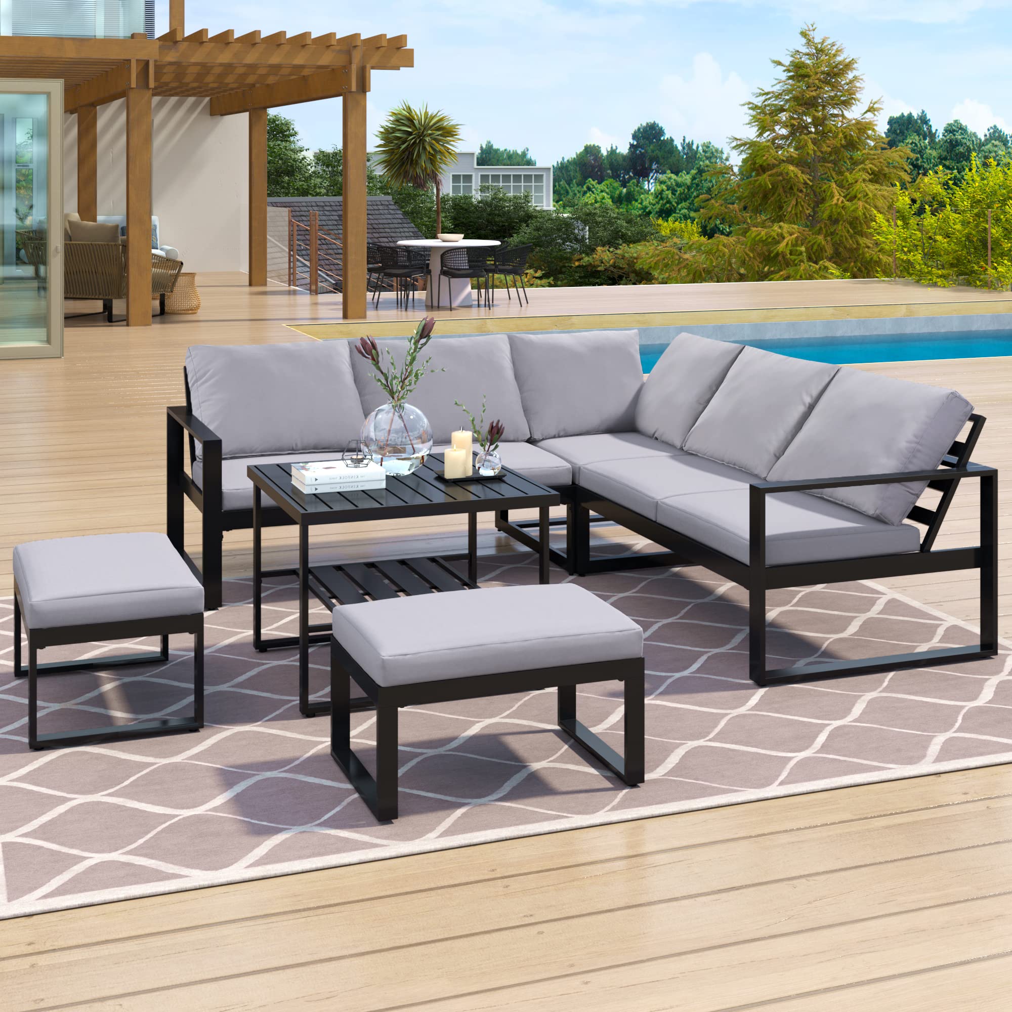 An application scenario or product detail of outdoor patio sectional sofa - Image 5