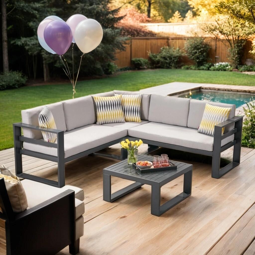 An application scenario or product detail of outdoor patio sectional sofa - Image 8