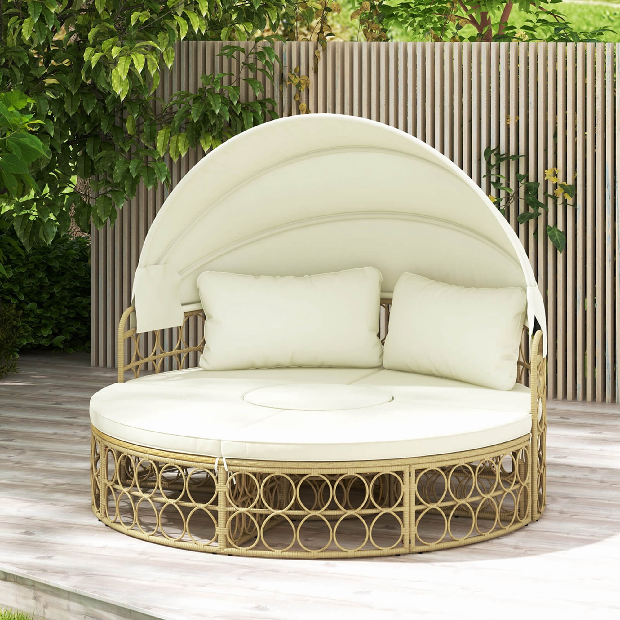 An application scenario or product detail of outdoor round daybed - Image 2