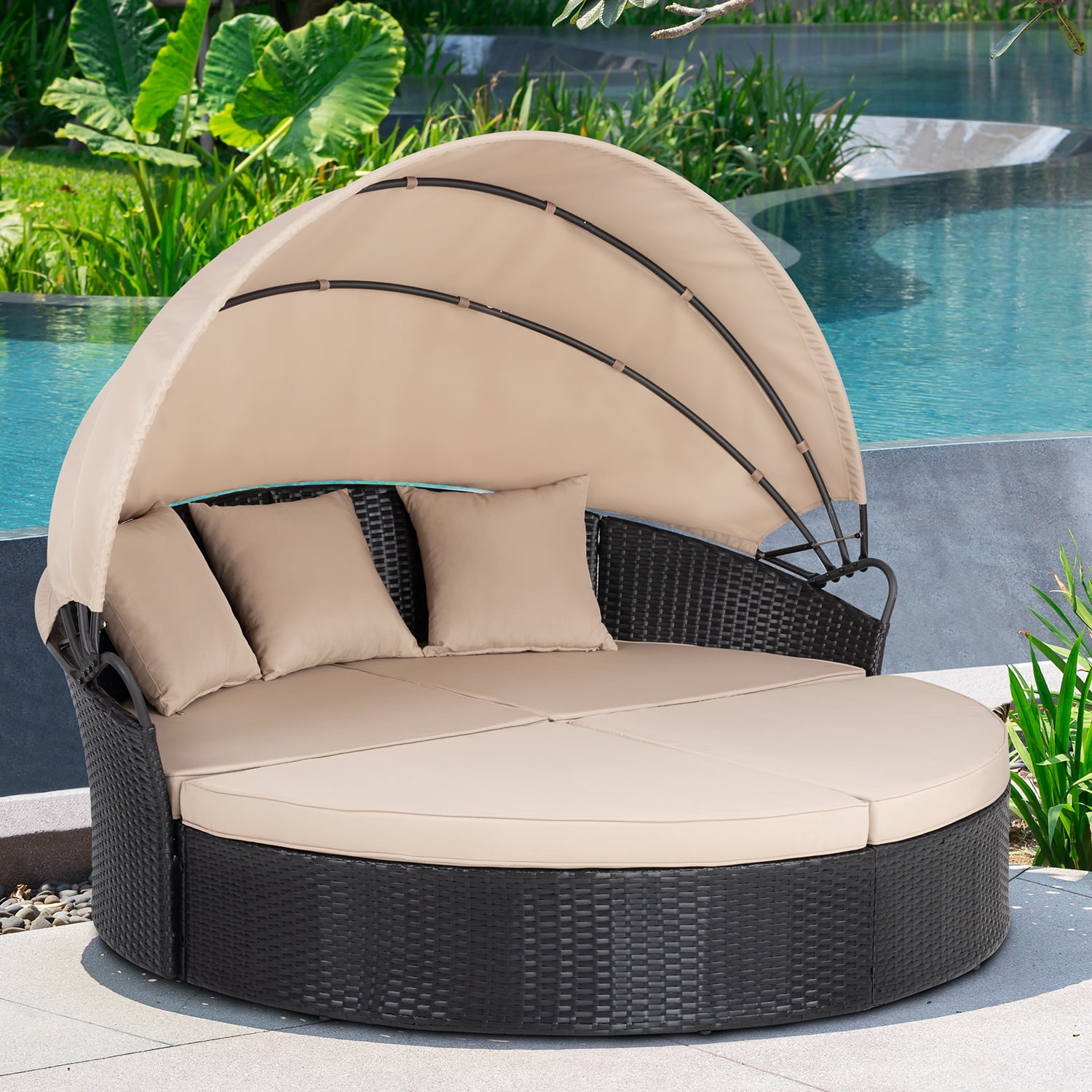 An application scenario or product detail of outdoor round daybed - Image 3