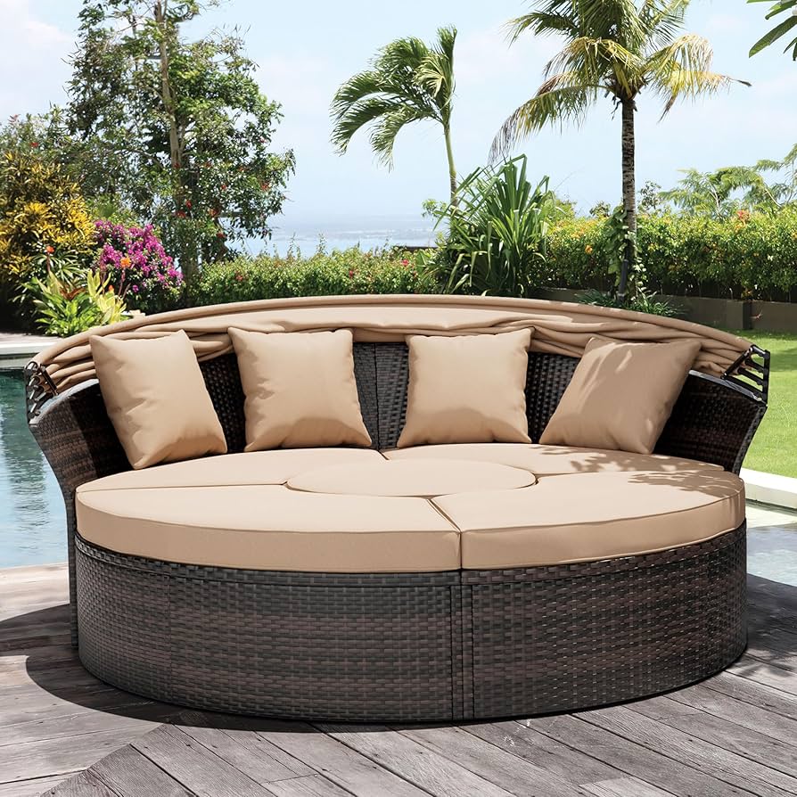 An application scenario or product detail of outdoor round daybed - Image 14