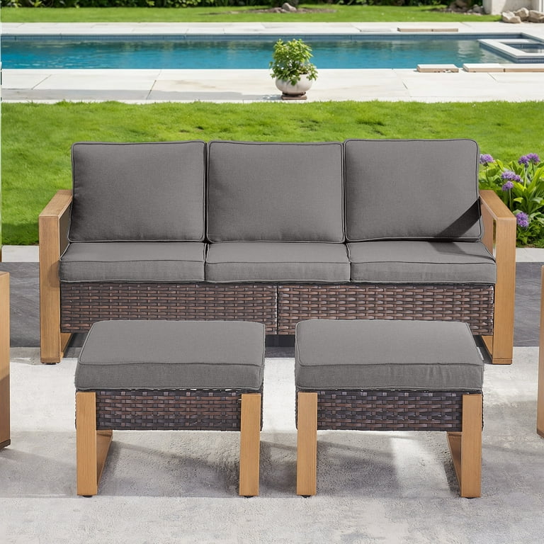 An application scenario or product detail of outdoor sofa and ottoman - Image 10