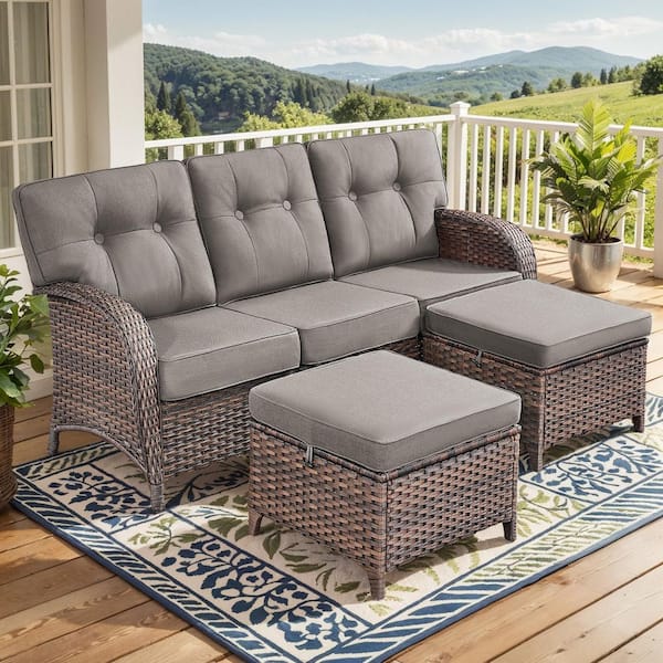 An application scenario or product detail of outdoor sofa and ottoman - Image 12