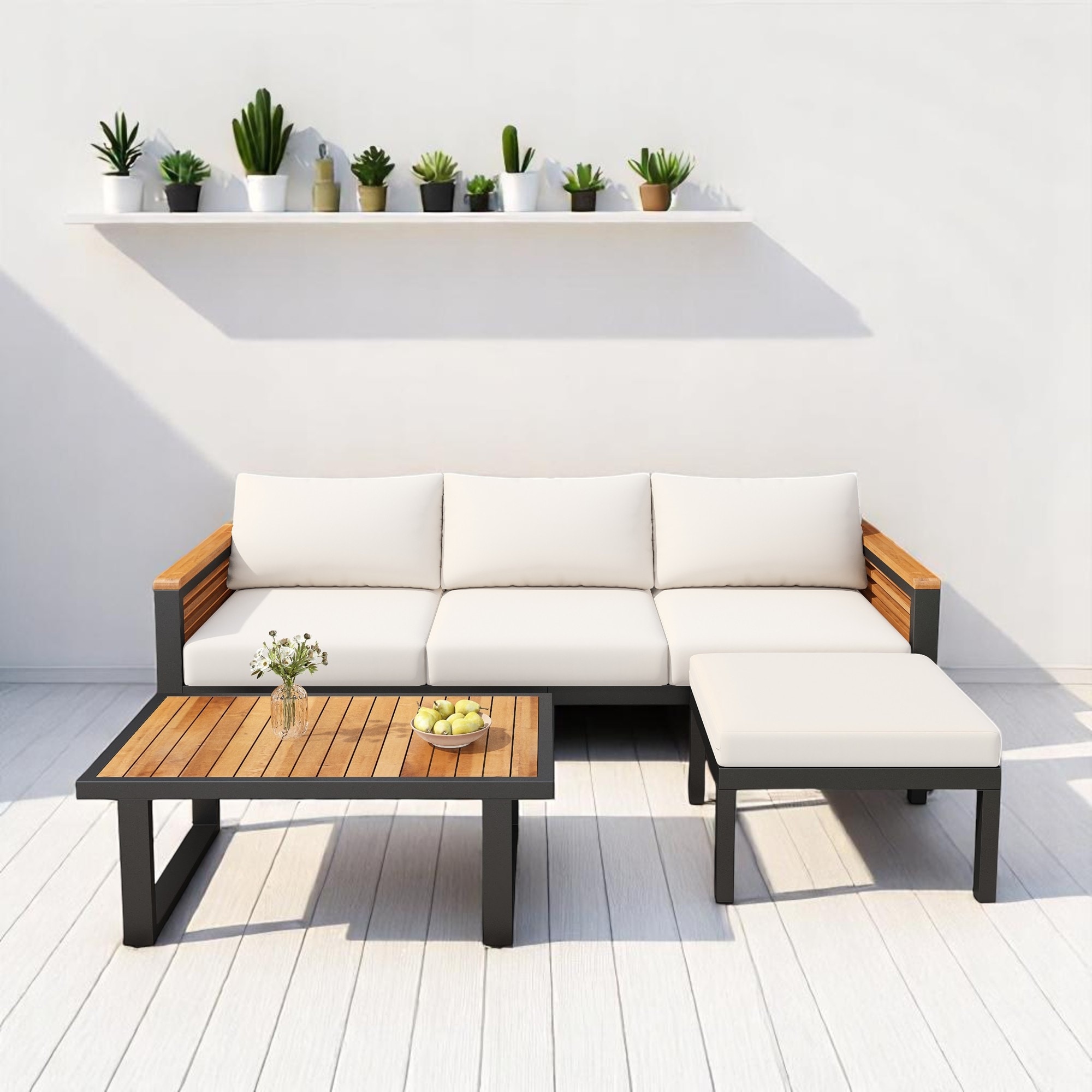 An application scenario or product detail of outdoor sofa and ottoman - Image 13
