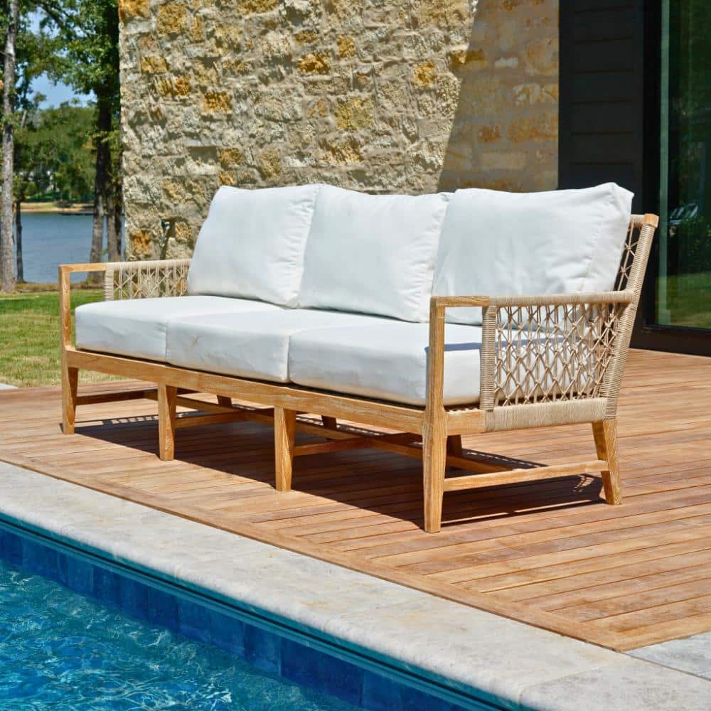 An application scenario or product detail of outdoor sofa teak - Image 5