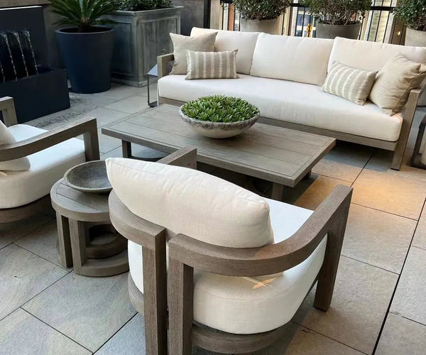 An application scenario or product detail of outdoor sofa teak - Image 9