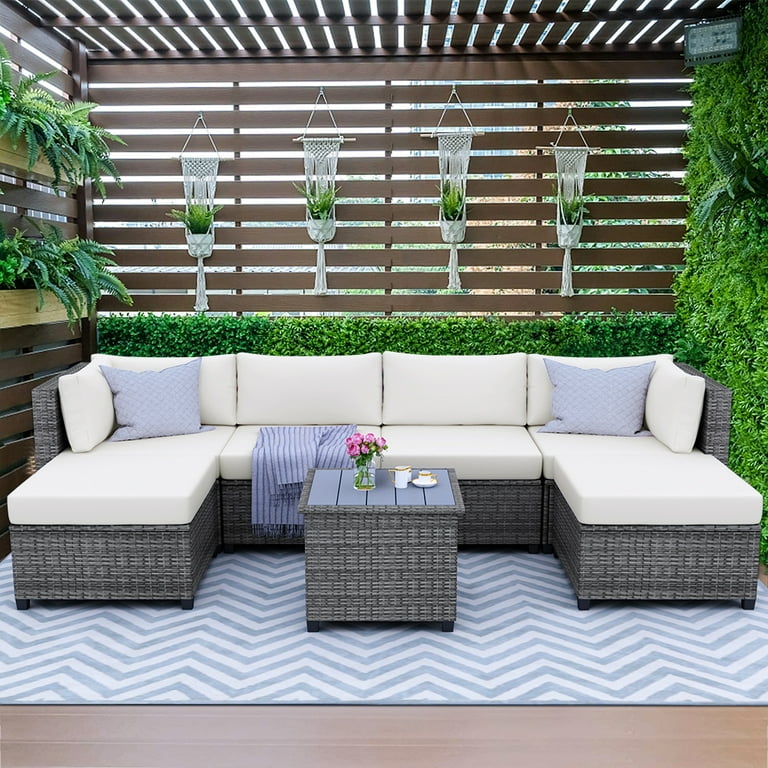 An application scenario or product detail of outdoor sofa with chaise - Image 23