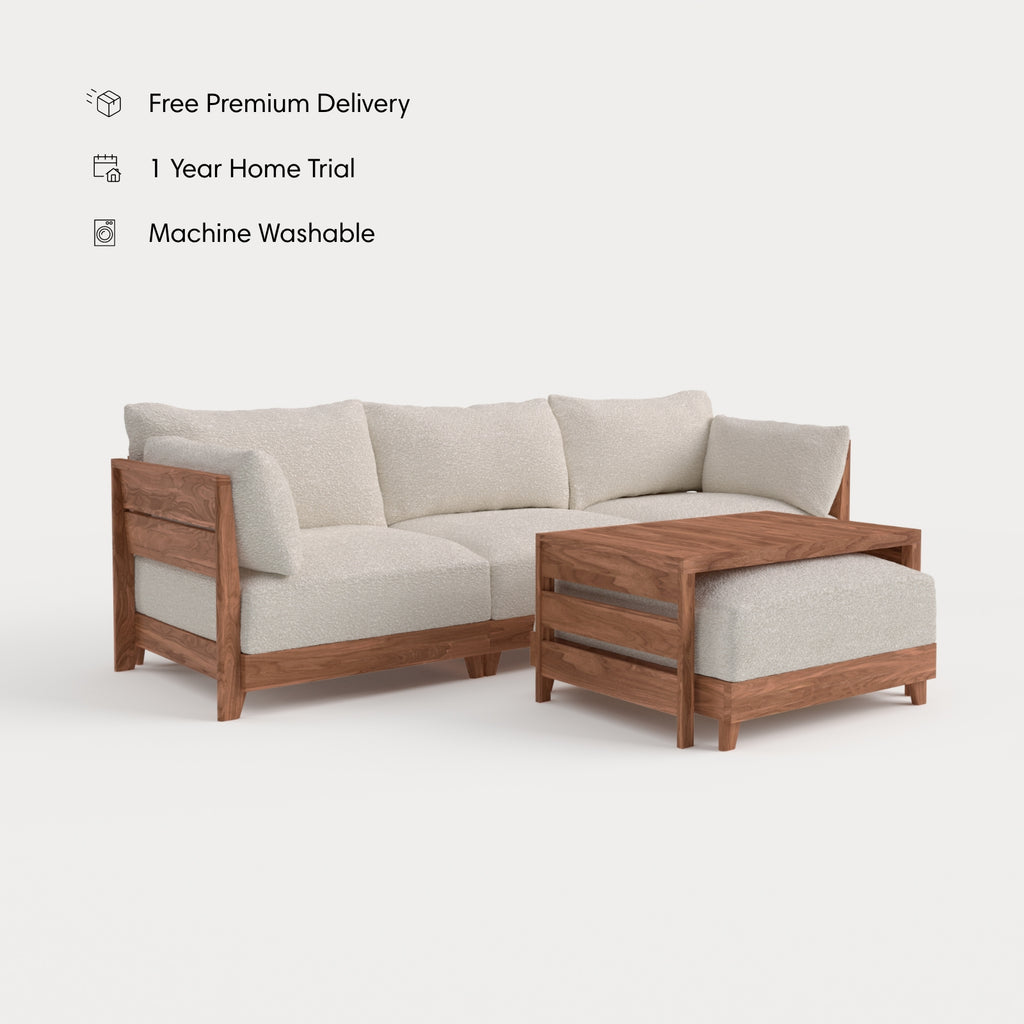 An application scenario or product detail of outdoor sofa with ottoman - Image 1