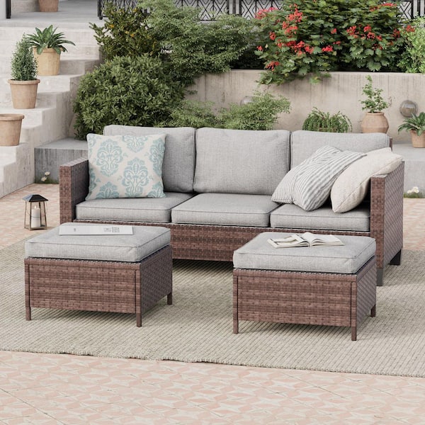 An application scenario or product detail of outdoor sofa with ottoman - Image 13