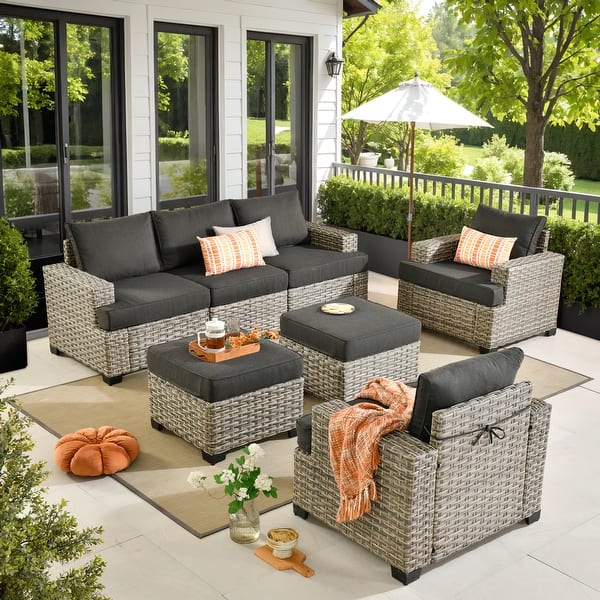 An application scenario or product detail of outdoor sofa with ottoman - Image 14