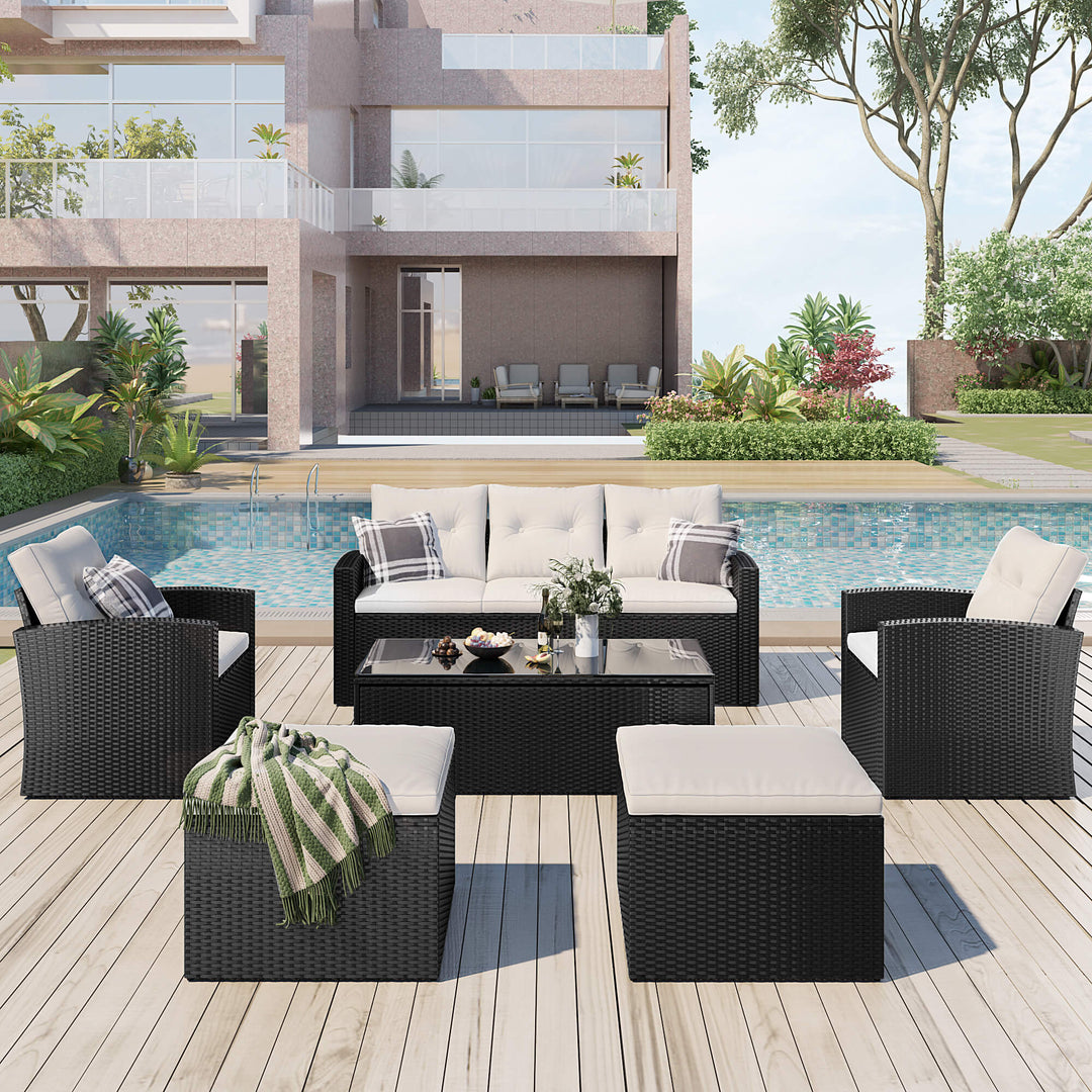 An application scenario or product detail of outdoor sofa with ottoman - Image 21