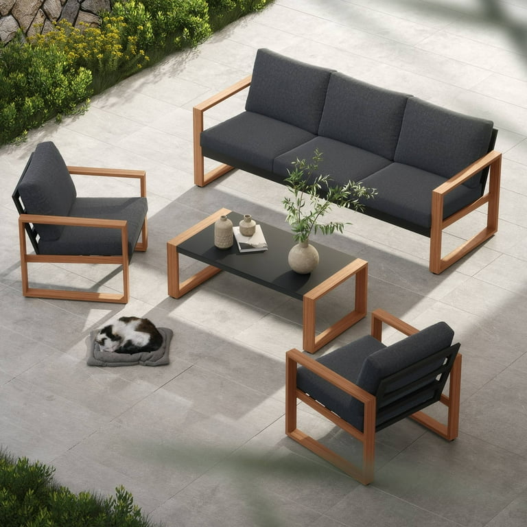 An application scenario or product detail of outdoor sofa with table - Image 4
