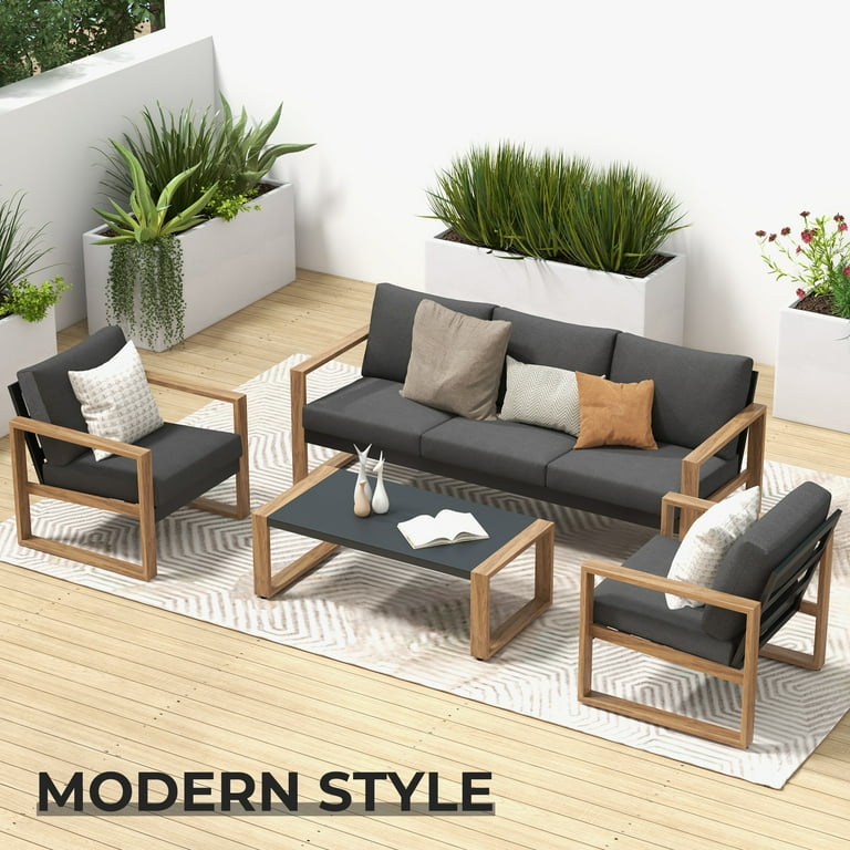 An application scenario or product detail of outdoor sofa with table - Image 8