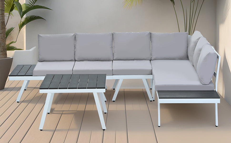 An application scenario or product detail of outdoor sofa with table - Image 11