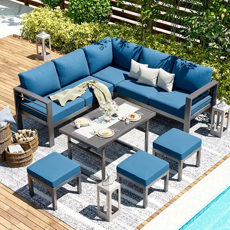 An application scenario or product detail of outdoor sofa with table - Image 15