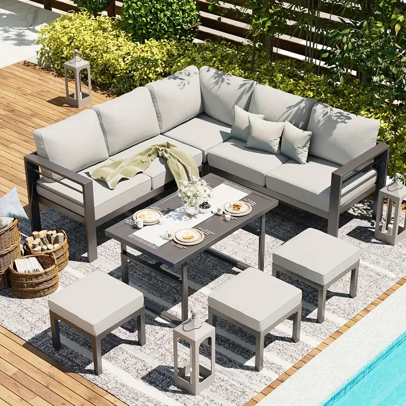 An application scenario or product detail of outdoor sofa with table - Image 21