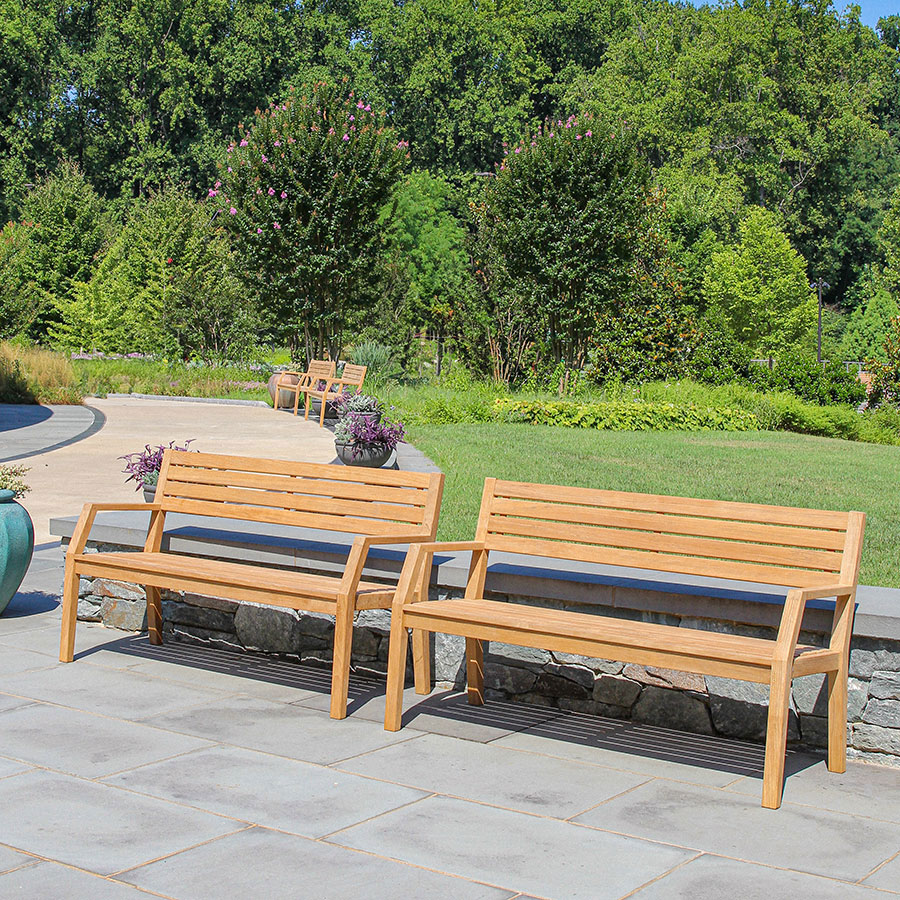 An application scenario or product detail of outdoor teak bench - Image 9