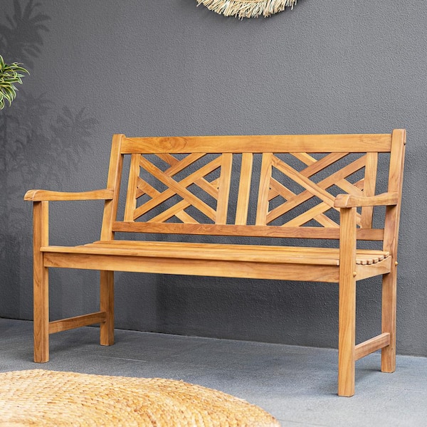 An application scenario or product detail of outdoor teak bench - Image 11