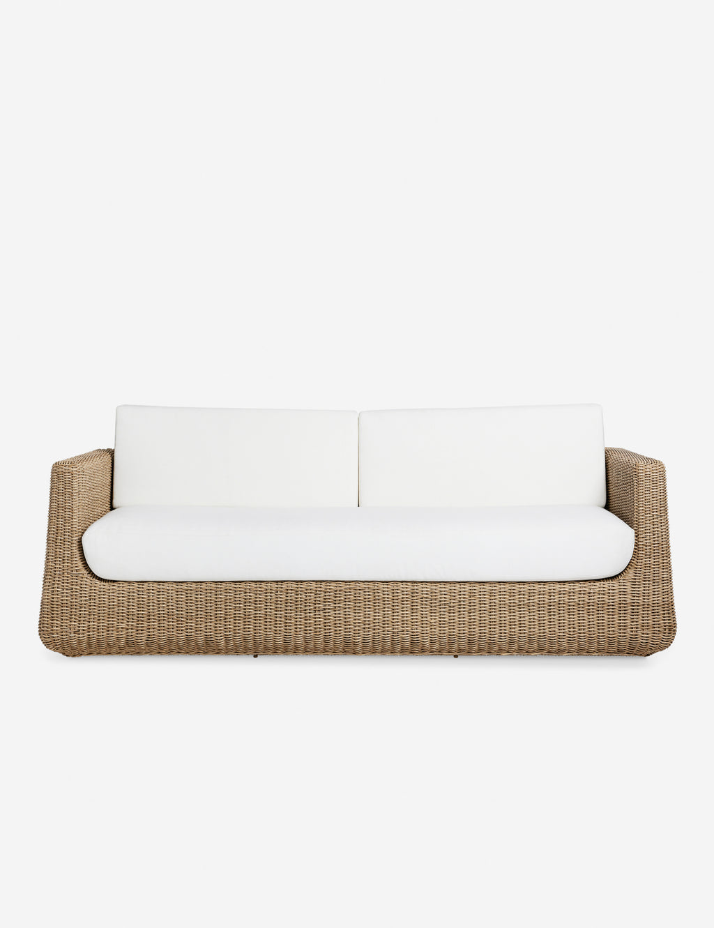 An application scenario or product detail of outdoor white wicker sofa - Image 15