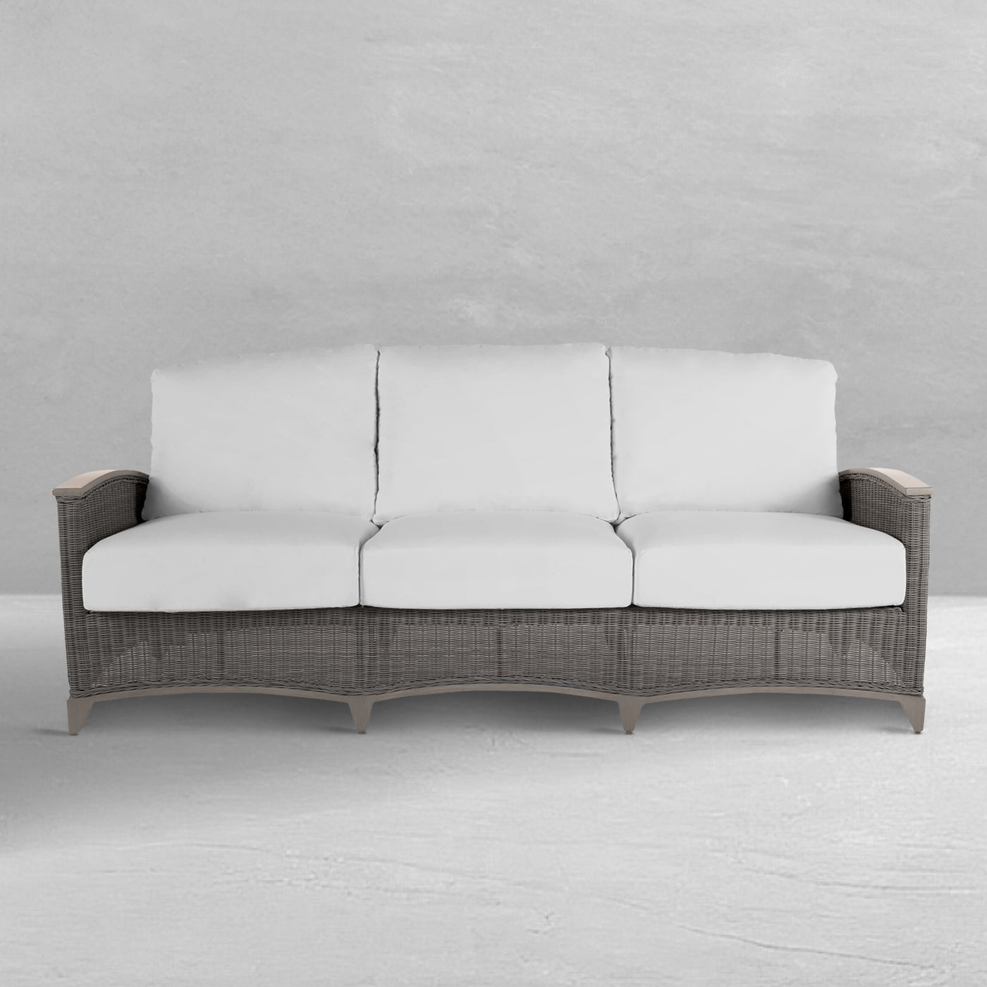 An application scenario or product detail of outdoor white wicker sofa - Image 22