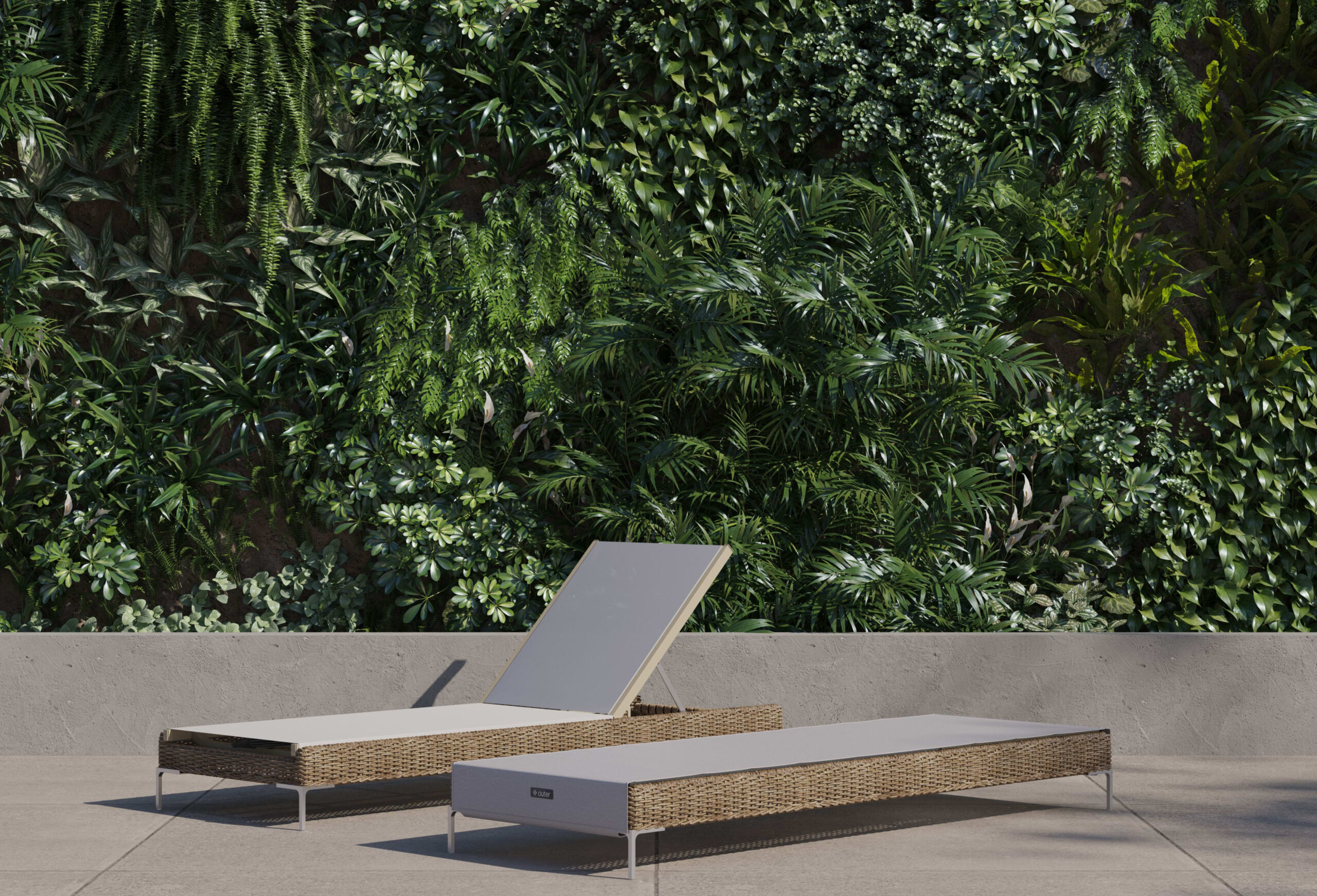 An application scenario or product detail of outdoor wicker chaise lounges - Image 13