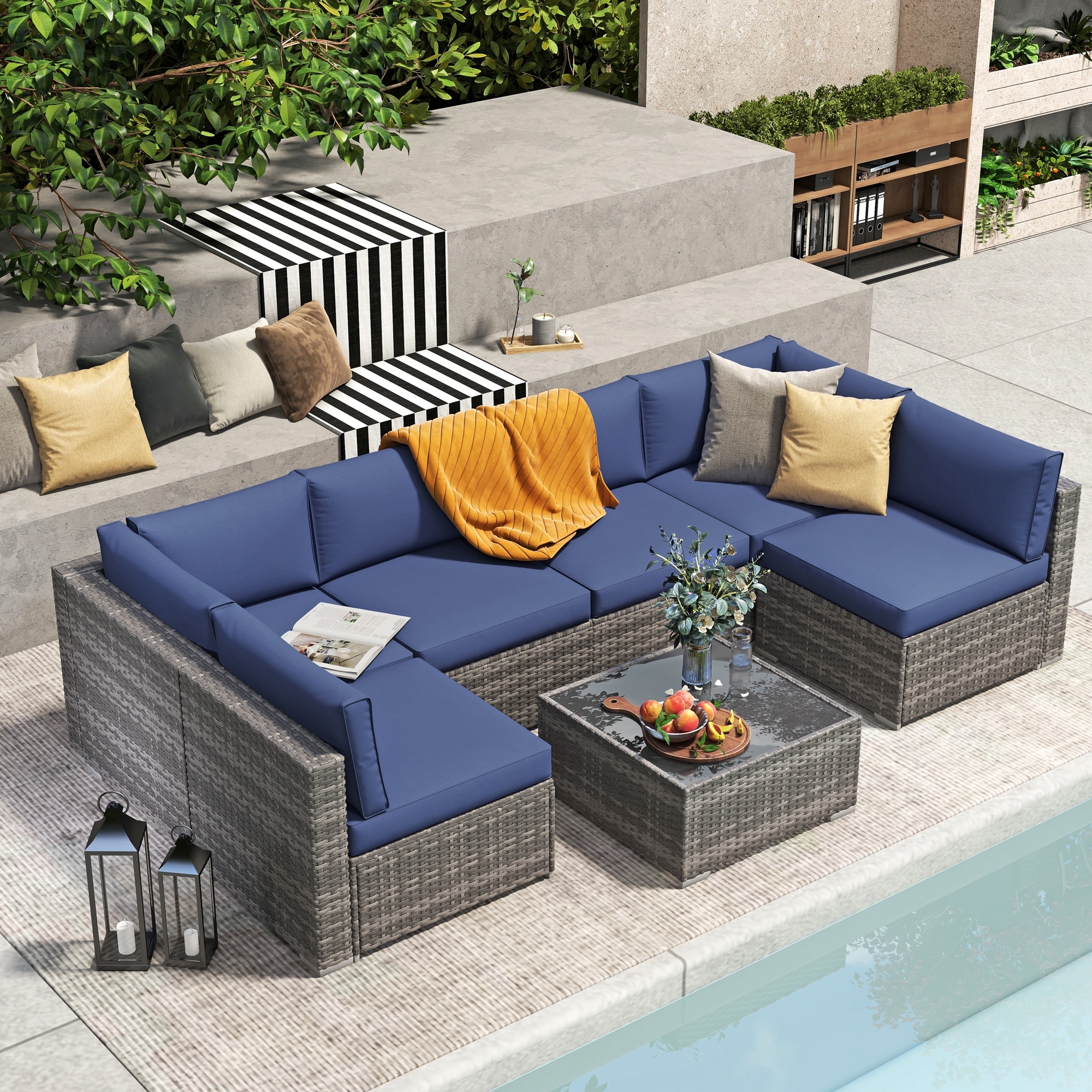 An application scenario or product detail of outdoor wicker sofas - Image 19