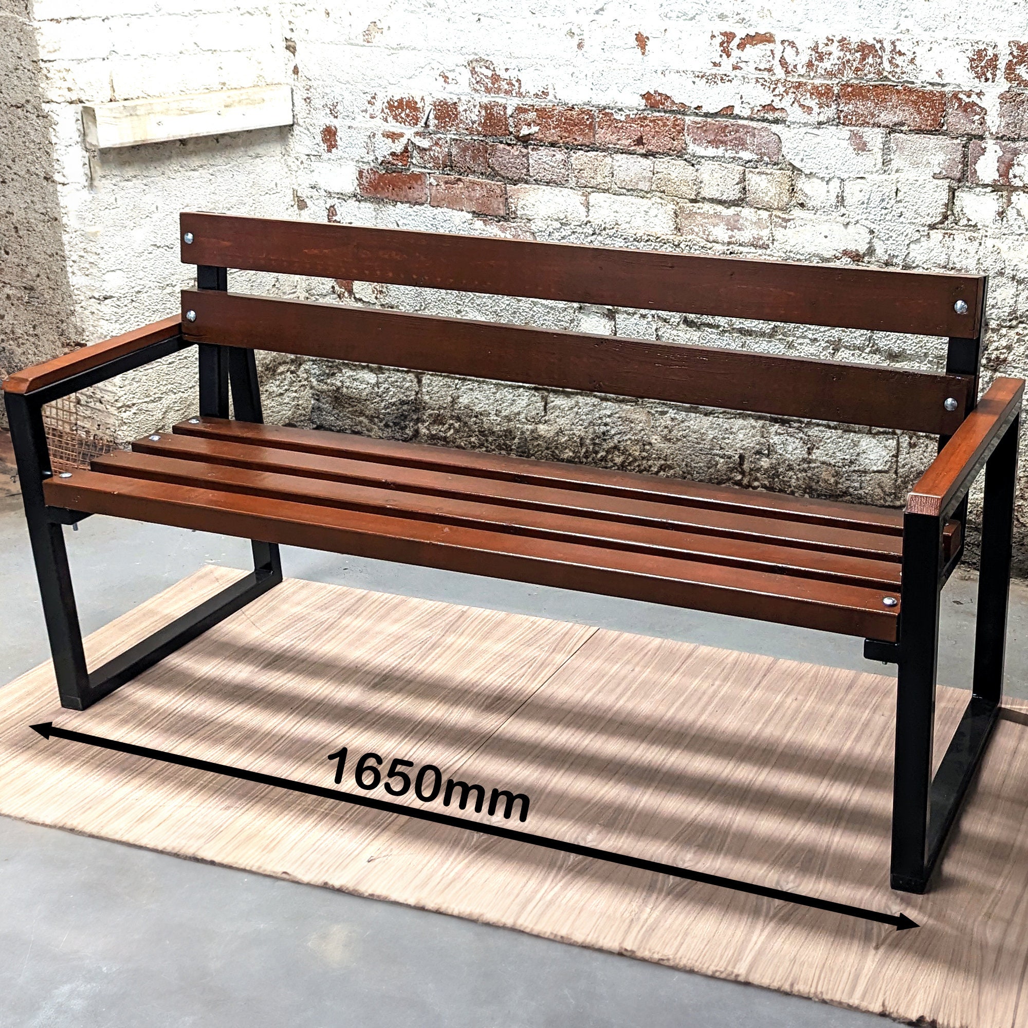 An application scenario or product detail of outdoor wood bench - Image 2