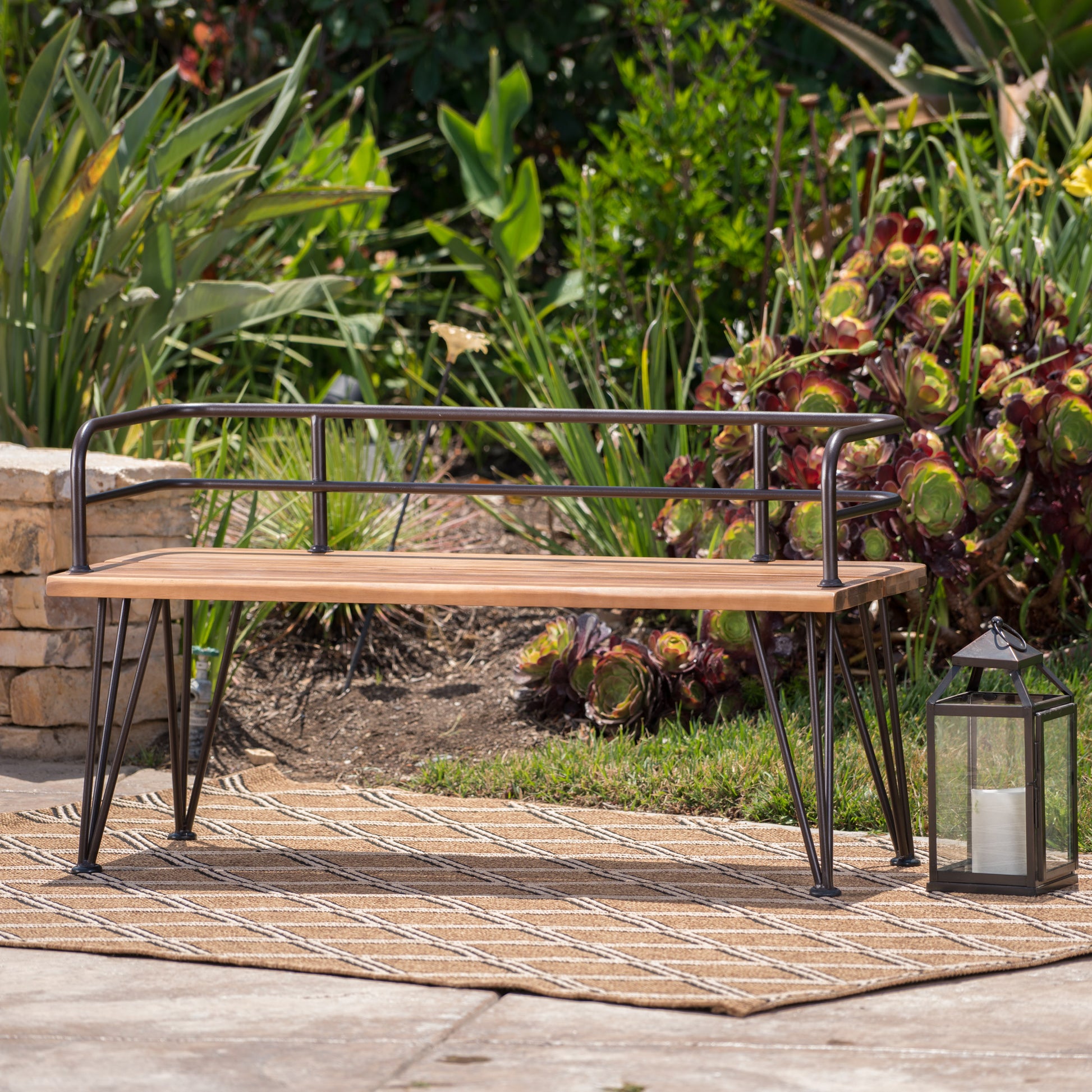 An application scenario or product detail of outdoor wood bench - Image 11