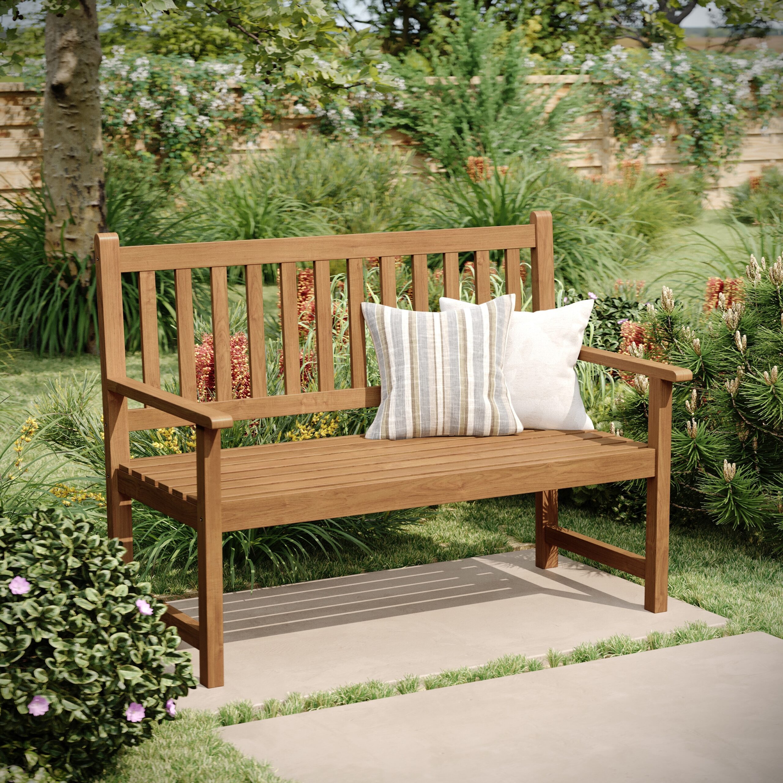 An application scenario or product detail of outdoor wood bench - Image 14