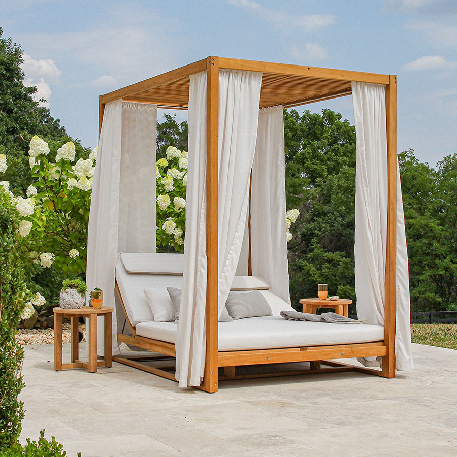 An application scenario or product detail of outdoor wood daybed - Image 7