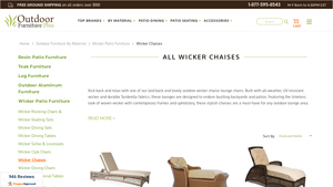 Outdoor Furniture Plus - Wicker Outdoor Chaise Lounge Chairs