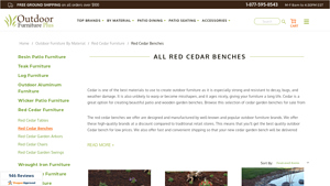 Outdoor Furniture Plus - Cedar Garden Benches